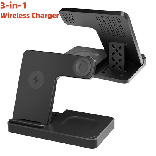 Wireless Charging Station, MagSafe-Compatible 3-in-1 15W Stand in Sky Blue, White, Pink or Black