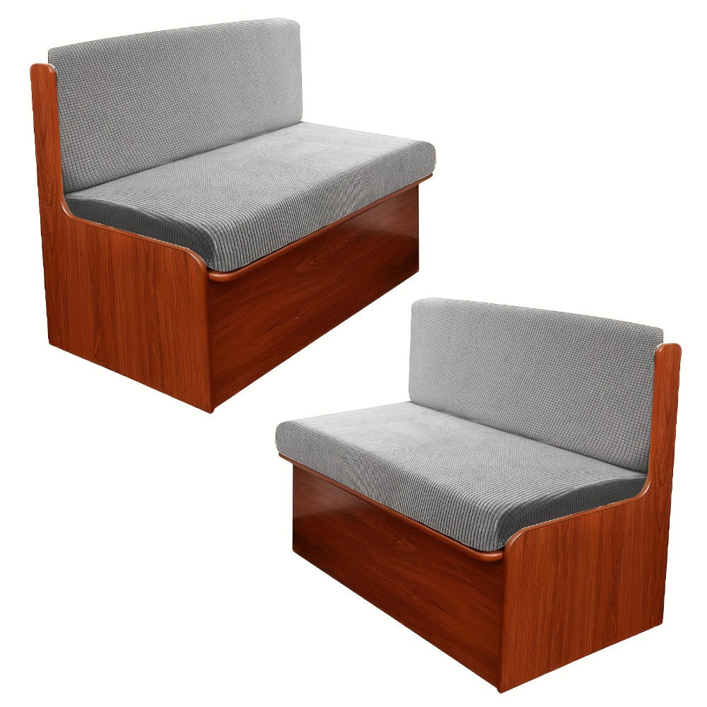 RV Dinette Cushion Covers 4 Piece Set Stretch Jacquard Slipcovers for Booth Seats Machine Washable Anti-Pet Hair Dustproof RV Camper Van