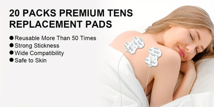TENS EMS Electrode Pads 35mm Snap Reusable Replacement Pads Highly Conductive Latex Free for Entryways, Bedrooms and Living Spaces