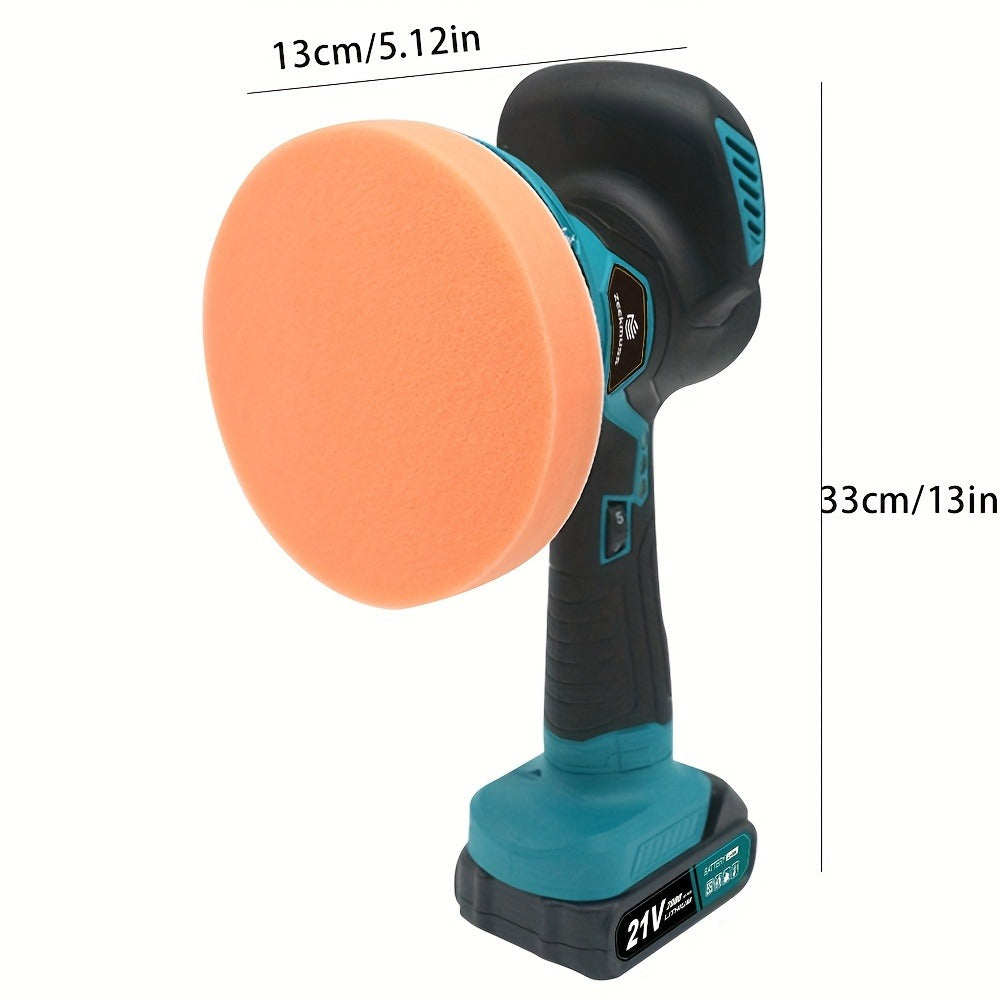 Cordless Buffer Polisher 6 Inch Dual Action Kit 2pcs 21V 2.0Ah Rechargeable Battery for Everyday Face, Beard and Body Grooming