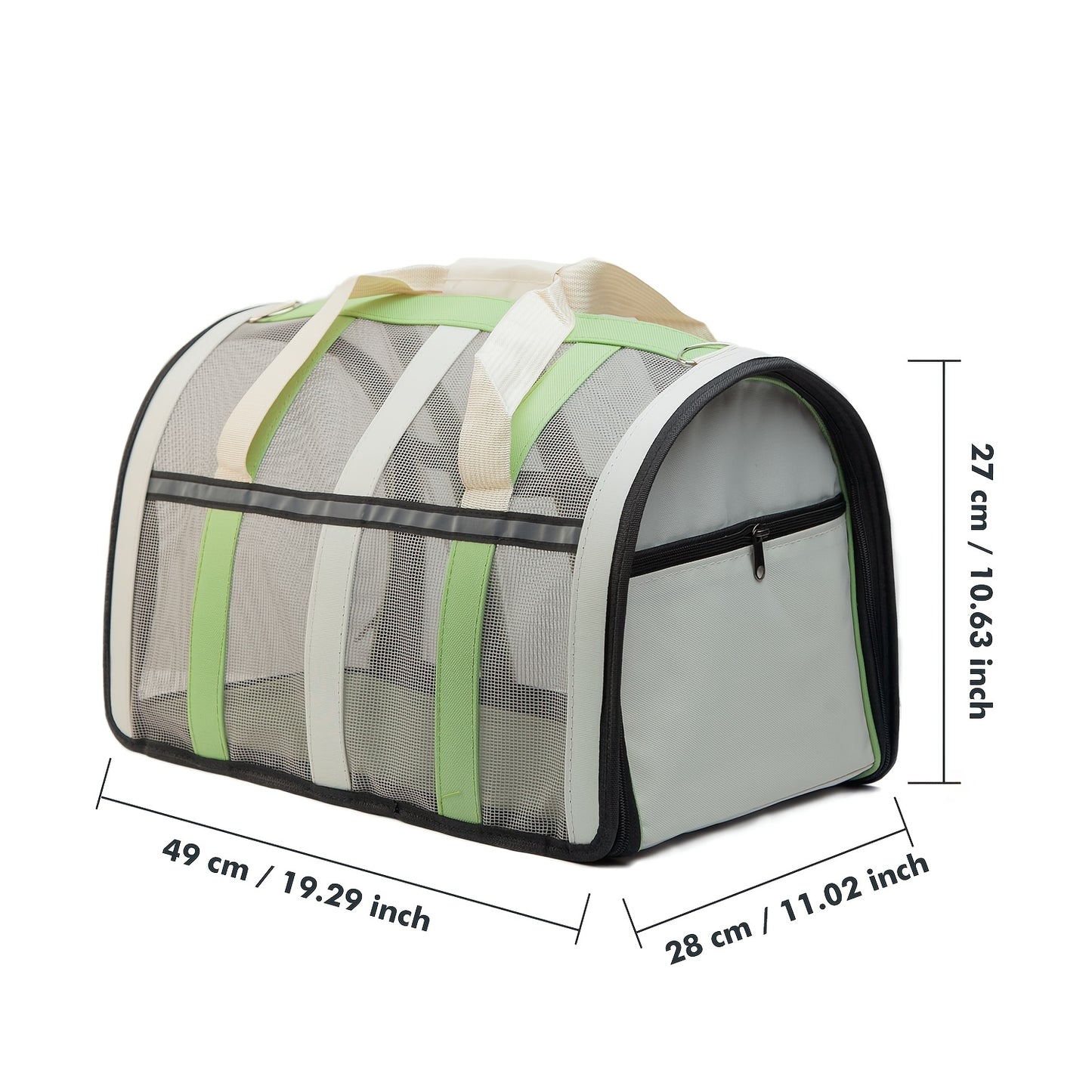 Foldable Pet Carrier Backpack Crossbody Strap Bag – Breathable Mesh Soft Sided Bag for Cats & Small Dogs, Portable Shoulder Bag