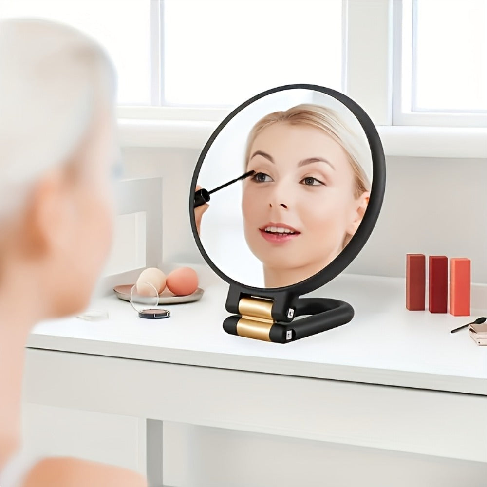 70X Magnifying Mirror Double-Sided 1X & 70X Zoom 360° Adjustable Handle – Handheld Desktop, for Makeup, Travel and Everyday Vanity Use