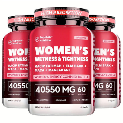 Women's Intimate Wellness Capsules with Kacip Fatimah, Manjakani & Maca Root - Natural Hydration