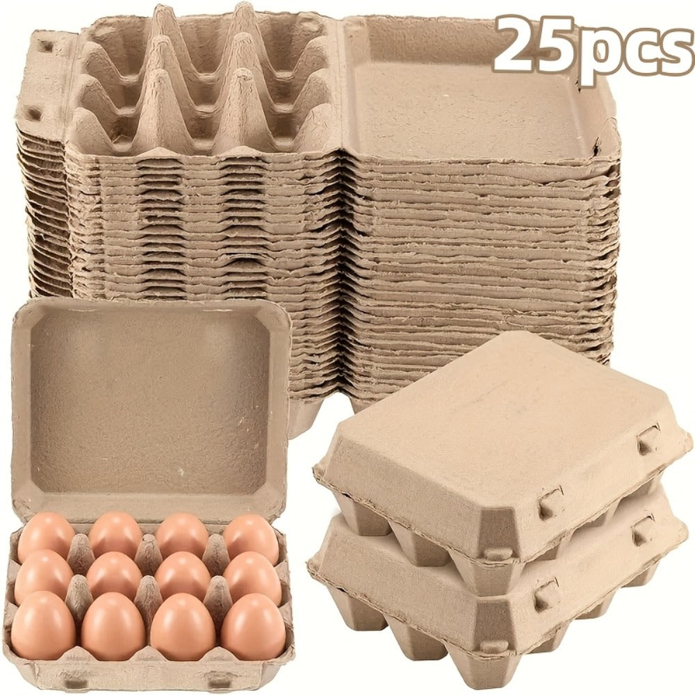 Egg Cartons 12 Egg Holder Reusable Pulp Egg Storage Container Box for Kitchen Chicken Coop for Home Cooking, Dining and Outdoor Meals