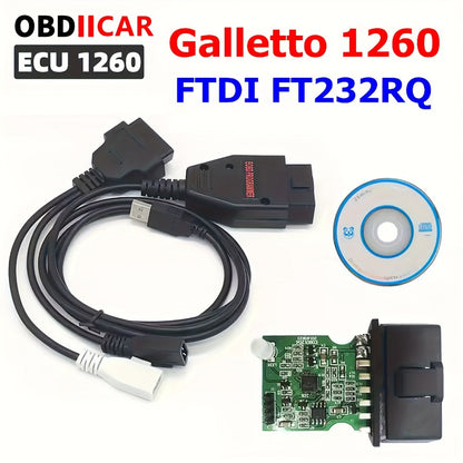 Galletto 1260 ECU Programmer & OBD2 Flashing Cable – ECU Tuning Tool for Toyota, Ford, BMW, Audi, VW, Honda, Nissan