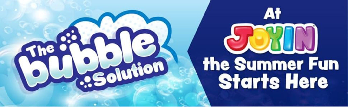 3-Pack Bubble Gun Blower with 3 Pre-Loaded Solution Refills, Hand-Powered, Color-Changing Bubbles