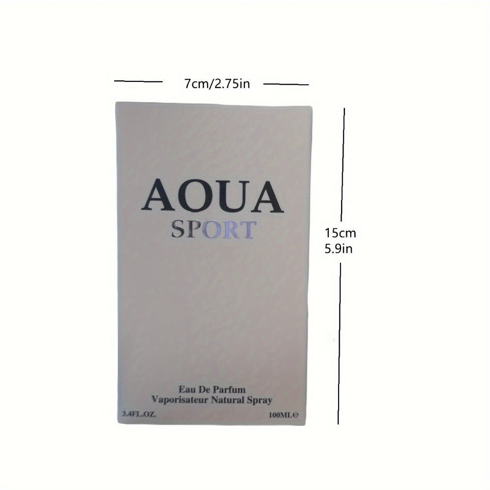 AOUA Black Acqua Aquatic Cologne for Men Eau de Parfum 3.4oz 100ml Fresh Lime Neroli Jasmine EDP Spray 1pc or 2pcs Set Gift for Him