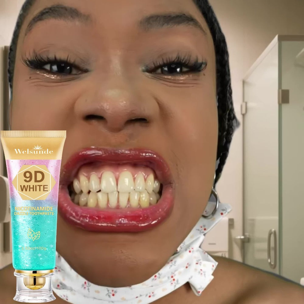 Niacinamide Toothpaste 9D Whitening Toothpaste for Stain Removal Fresh Breath Deep Cleansing Enamel Protection Minty Flavor Gentle on Gums