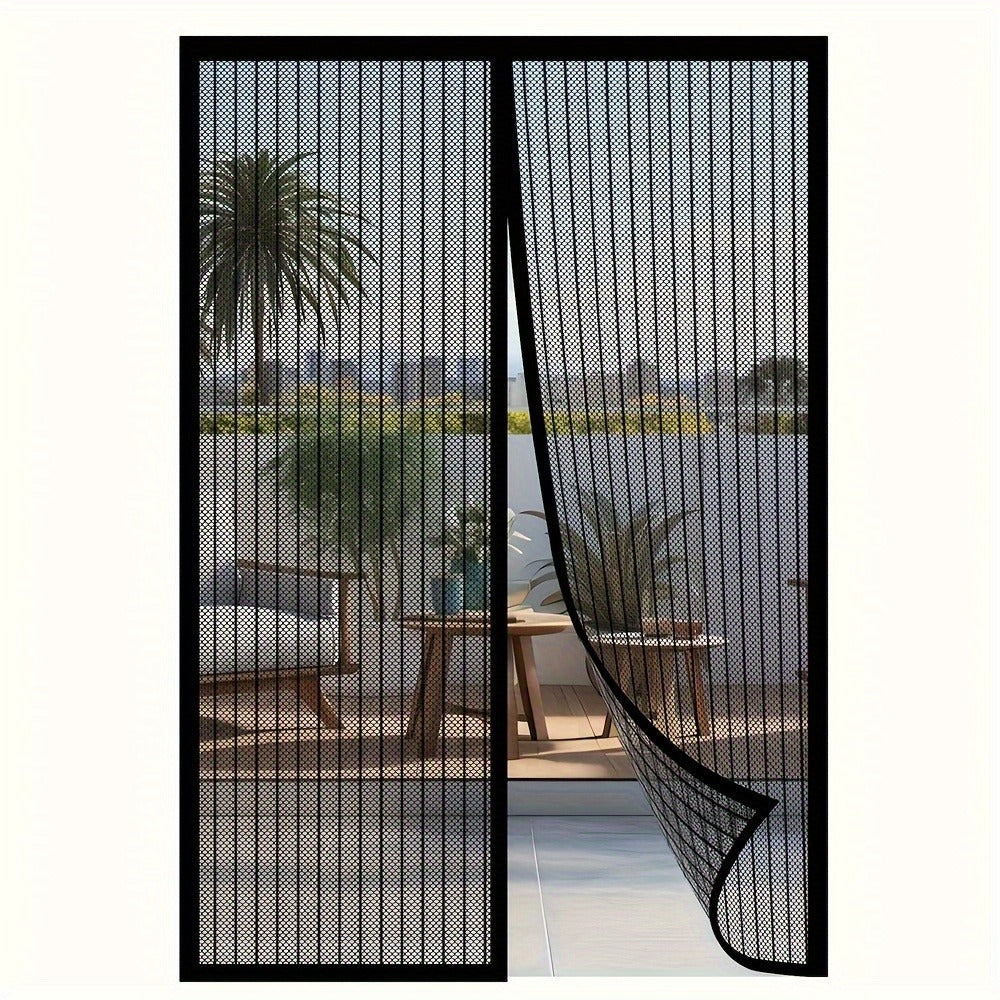 Magnetic Screen Door, Retractable Mesh Door Curtain, Pet-Friendly & Insect Proof, Auto-Close Magnetic Closure for Patio