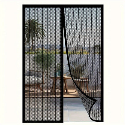Magnetic Screen Door, Retractable Mesh Door Curtain, Pet-Friendly & Insect Proof, Auto-Close Magnetic Closure for Patio