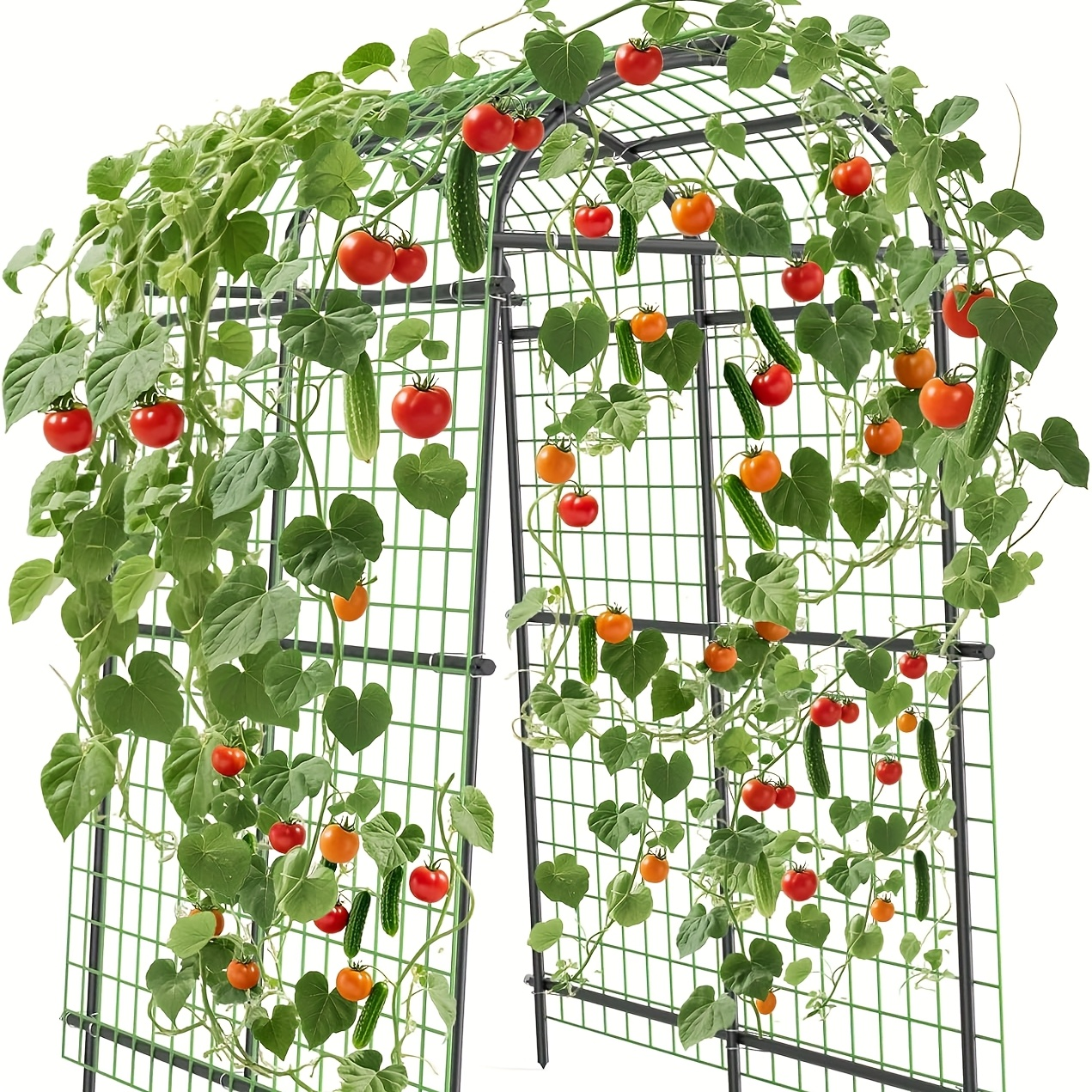 Climbing Arch Trellis 7.5ft Adjustable Metal Grid Garden Archway