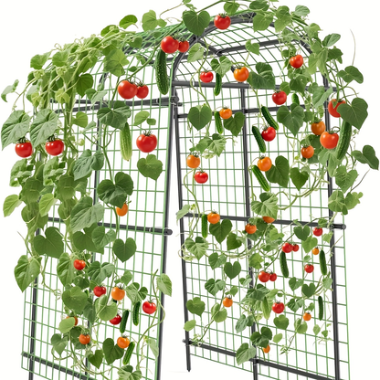 Climbing Arch Trellis 7.5ft Adjustable Metal Grid Garden Archway