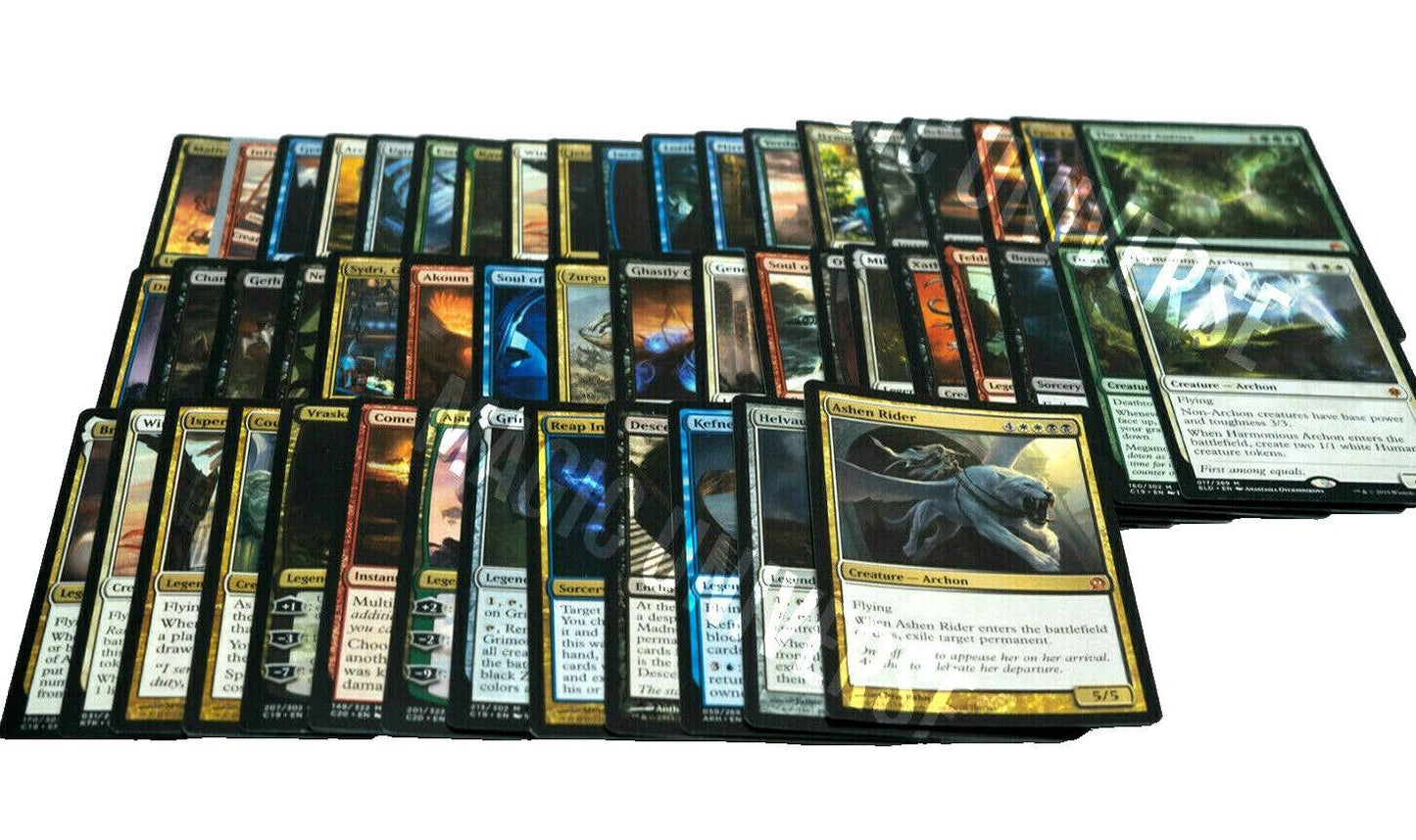 Card Game 50-Card Assorted-Color Lot for Deck Building, Sorting Projects and Casual Tabletop Play