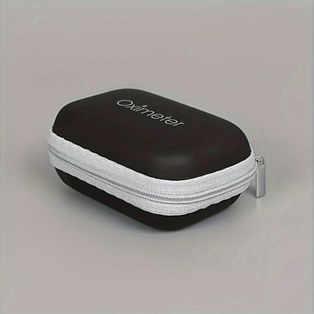 Fingertip Oximeter Case with Cleaning Rod, Hard Shell Dustproof Shockproof Travel Pouch for Pulse SpO2 Blood Oxygen Monitor