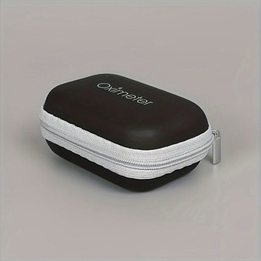 Fingertip Oximeter Case with Cleaning Rod, Hard Shell Dustproof Shockproof Travel Pouch for Pulse SpO2 Blood Oxygen Monitor