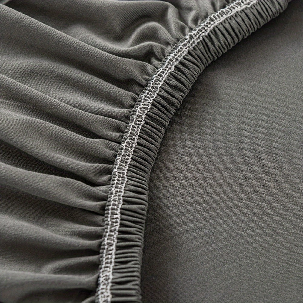 Sofa Cover Solid-Color Fitted Slipcover Options for 1, 2, 3 or 4-Seater Sofas and Separate Pillowcase
