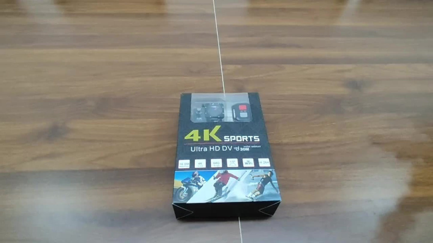 4K Sports Action Camera with WiFi, 170° Wide Angle, 32GB Card & Helmet Mount Kit – Pre-Recording, Remote Control, 900mAh Battery, 2" LCD