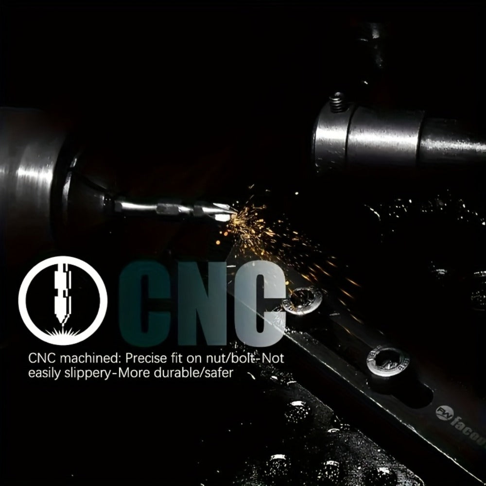 Magnetic Nut Driver Set 18-Piece, Impact-Ready Extra Long Hex Shank, SAE & Metric CR-V Steel Screwdriver Bit Kit for Power Drills