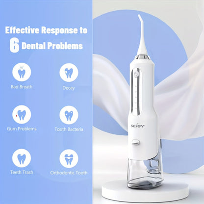 Water Flosser Cordless Oral Irrigator with Five Modes, Five Jet Tips, 1800mAh Battery and Pink or Black Options