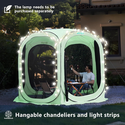 Gazebo Screen House 6x6ft Pop Up Canopy Mosquito Netting Backyard for Garden, Yard and Pest Management
