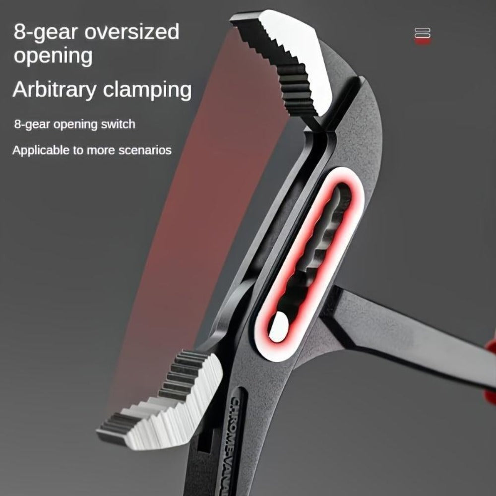 Water Pump Pliers Adjustable Heavy Duty Wrench 8" 10" 12" – Large Opening Quick Adjust, Multi-Grip Channel Lock Tool for Pipeline, Plumbing
