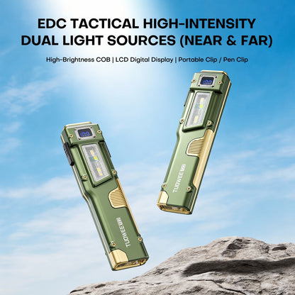 EDC Flat Tactical Torch - 3-in-1 White LED, Red Alert & UV Light Combo for Entryways, Bedrooms and Living Spaces