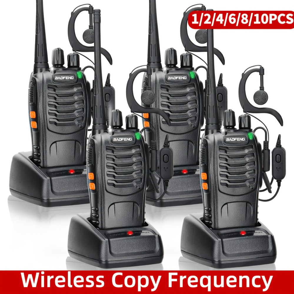 Baofeng Long Range Walkie Talkies for Adults with Earpieces 16 Channel Rechargeable Two Way Radio VOX for a Home Lash Beauty Routine