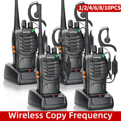 Baofeng Long Range Walkie Talkies for Adults with Earpieces 16 Channel Rechargeable Two Way Radio VOX for a Home Lash Beauty Routine