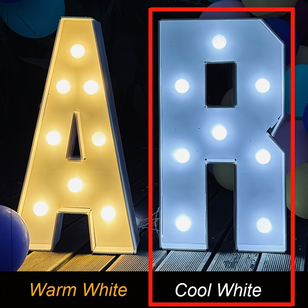 Marquee Letter Lights 3ft LED Light Up Letters for Weddings, Proposals & Celebrations – Cool White Lighted KT Board DIY Display Frame