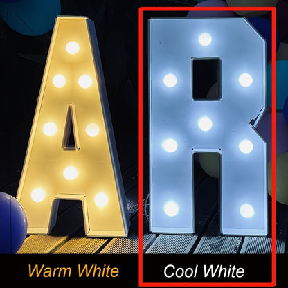 Marquee Letter Lights 3ft LED Light Up Letters for Weddings, Proposals & Celebrations – Cool White Lighted KT Board DIY Display Frame