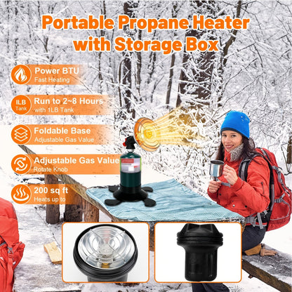 Propane Heater, Portable Camping Tent Ice Fishing Hunting Patio Garage for Garden, Patio and Yard Use
