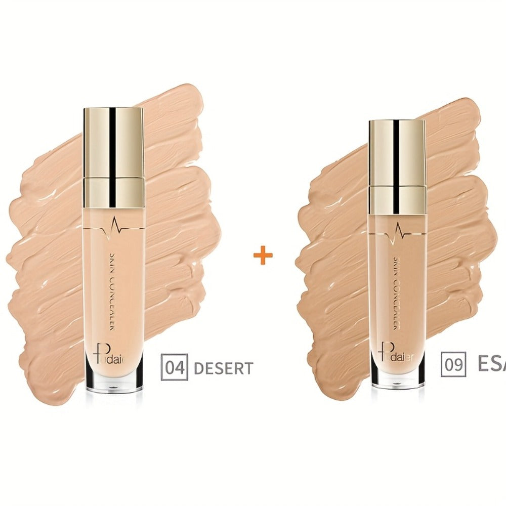 Under Eye Concealer 2PCS Set – Dark Circles & Wrinkle Coverage Waterproof Long-Lasting Liquid Concealer Stick with Plant Squalane