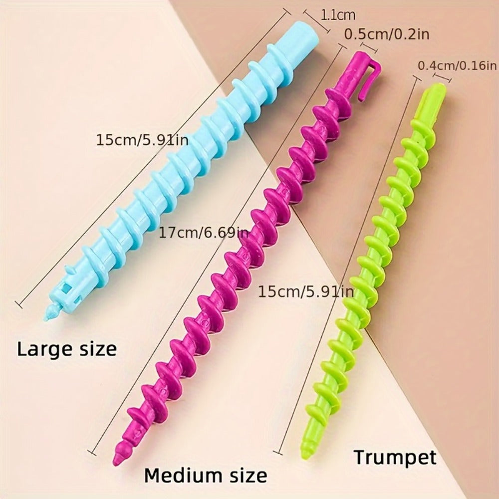 Spiral Perm Rods Set 39-42pcs – Plastic Curling Hair Sticks for Defined Curls Waves Coils Natural Hair Heatless Styling