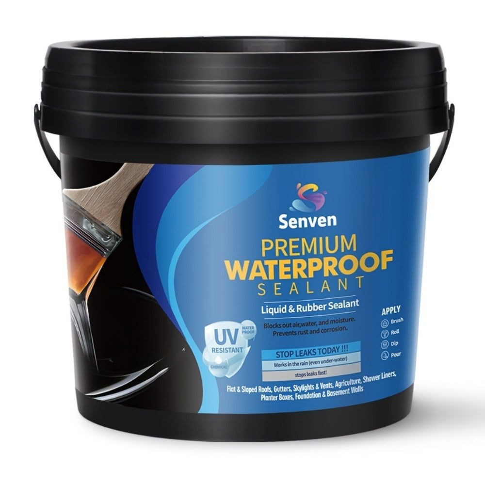 Liquid Rubber Waterproof Sealant 32oz – UV-Resistant Elastic Coating for Roof, RV, Boat, Concrete & Masonry, All-Weather Crack Filler