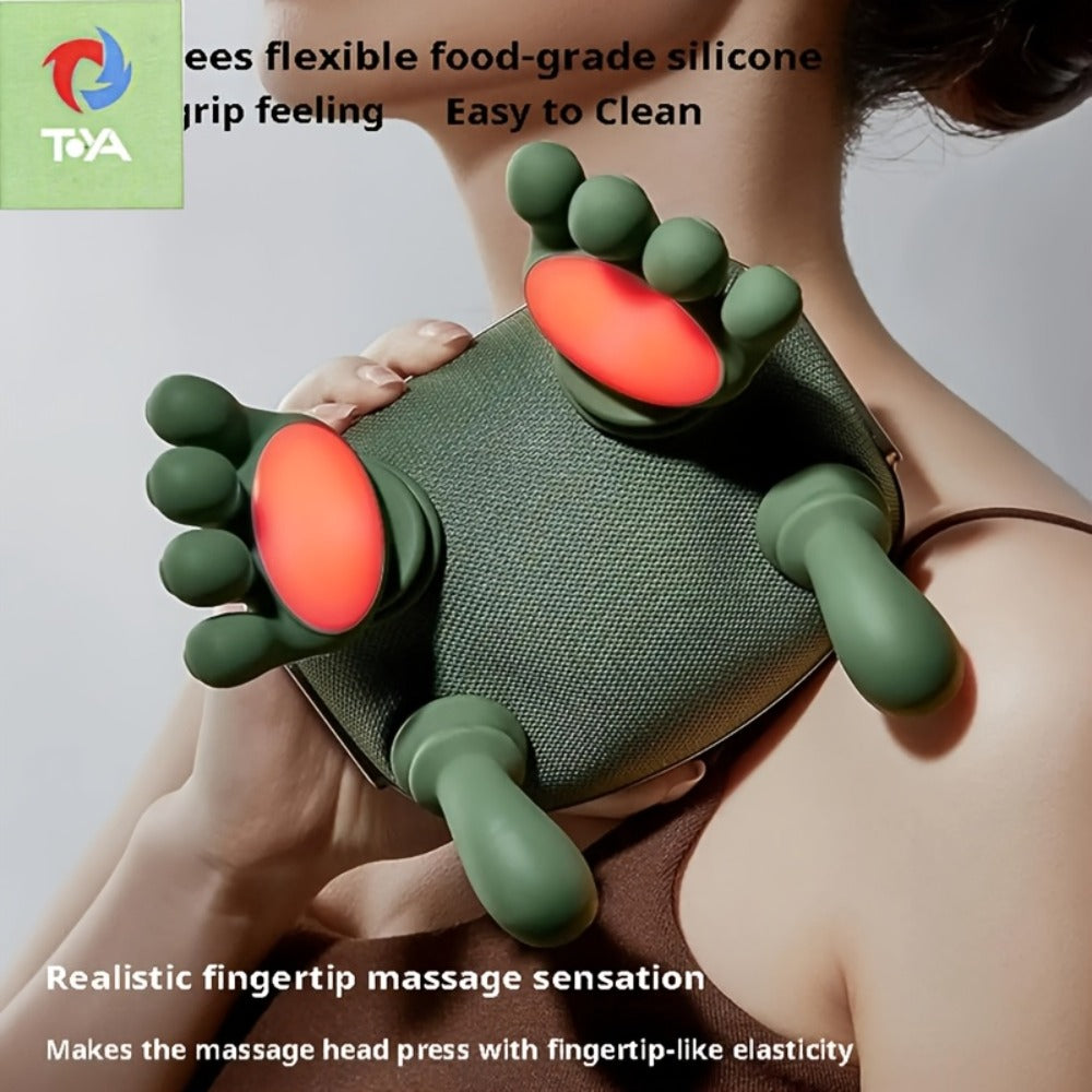 Electric Massager 4pcs Set - Portable Acupressure Kneading Device with Powerful Brushless Motor for Neck Back for Home or Salon Spa Use