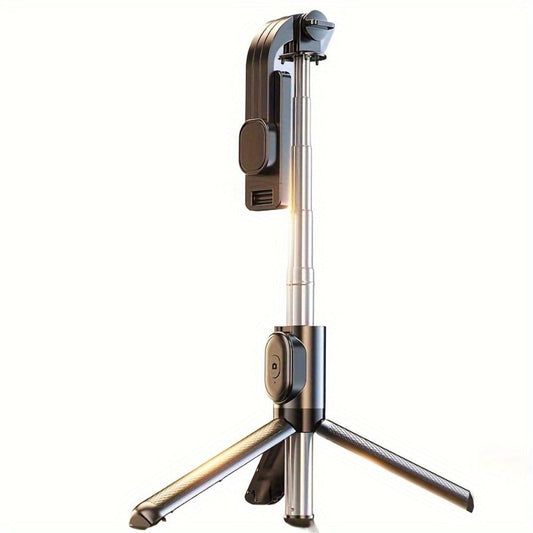 40.55-Inch Foldable Phone Tripod and Selfie Stick with Black Finish, Adjustable Holder and Remote