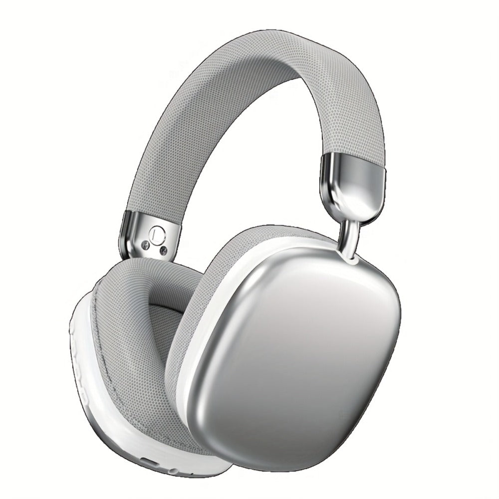 Foldable Over-Ear Wireless Headphones with Cushioned Earcups, Padded Headband and Black or Purple Finish