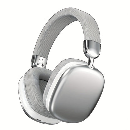 Foldable Over-Ear Wireless Headphones with Cushioned Earcups, Padded Headband and Black or Purple Finish