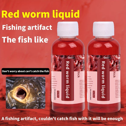Liquid Fish Bait Red Worm Attractant – Powerful Fishing Bait Enhancer for Trout, Carp, Bass, Cod | 100ml Concentrated Fish Attractant Scent