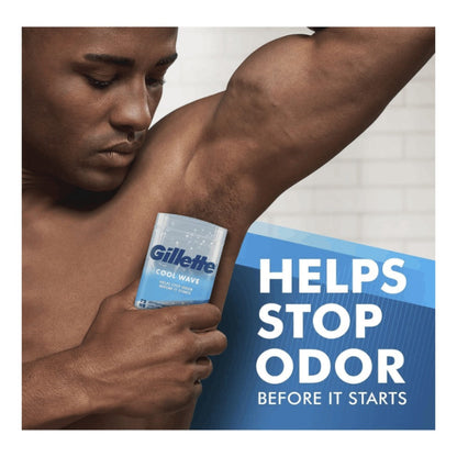 Antiperspirant Deodorant for Men Gillette Clinical Protection, Clear Gel Cool Wave Scent, 3.8 oz