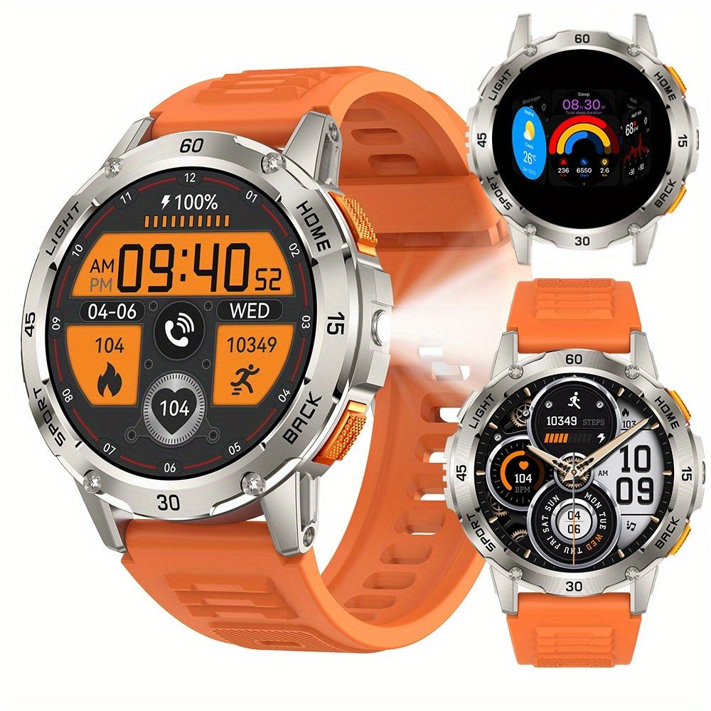 Flashlight Compass Outdoor Smartwatch for Men 100+ Sport Modes Sleep Monitor Pedometer Calorie Tracker for a Home Lash Beauty Routine