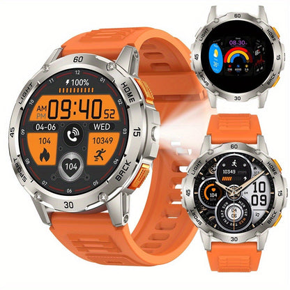 Flashlight Compass Outdoor Smartwatch for Men 100+ Sport Modes Sleep Monitor Pedometer Calorie Tracker for a Home Lash Beauty Routine