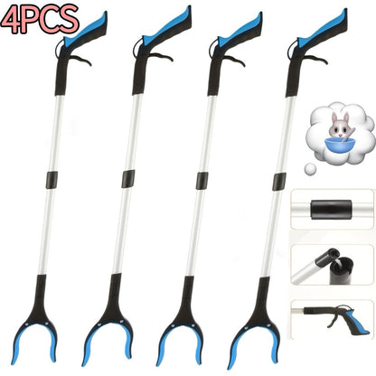 Grabber Reacher Tool 32 Inch Foldable Pick Up Stick 360° Rotating Jaw Magnetic Tip Extra Long Heavy Duty Litter Picker Mobility Aid
