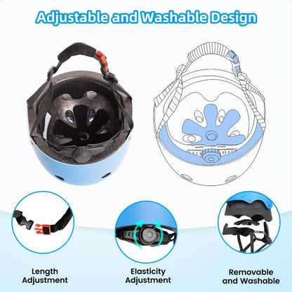 Kids Bike Helmet Adjustable XXS Toddler, ABS+EPS Unisex Sports Helmet with Removable Liner, 11 Vents