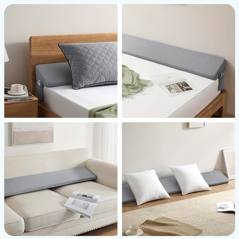 Mattress Gap Wedge Pillow in Twin, Full, Queen or King with Grey, White and Bamboo-Labeled Options