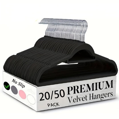 Velvet Hangers Non-Slip Slim Space Saving Clothes Hangers, Premium Flocked Suit Hangers for Closet Organization