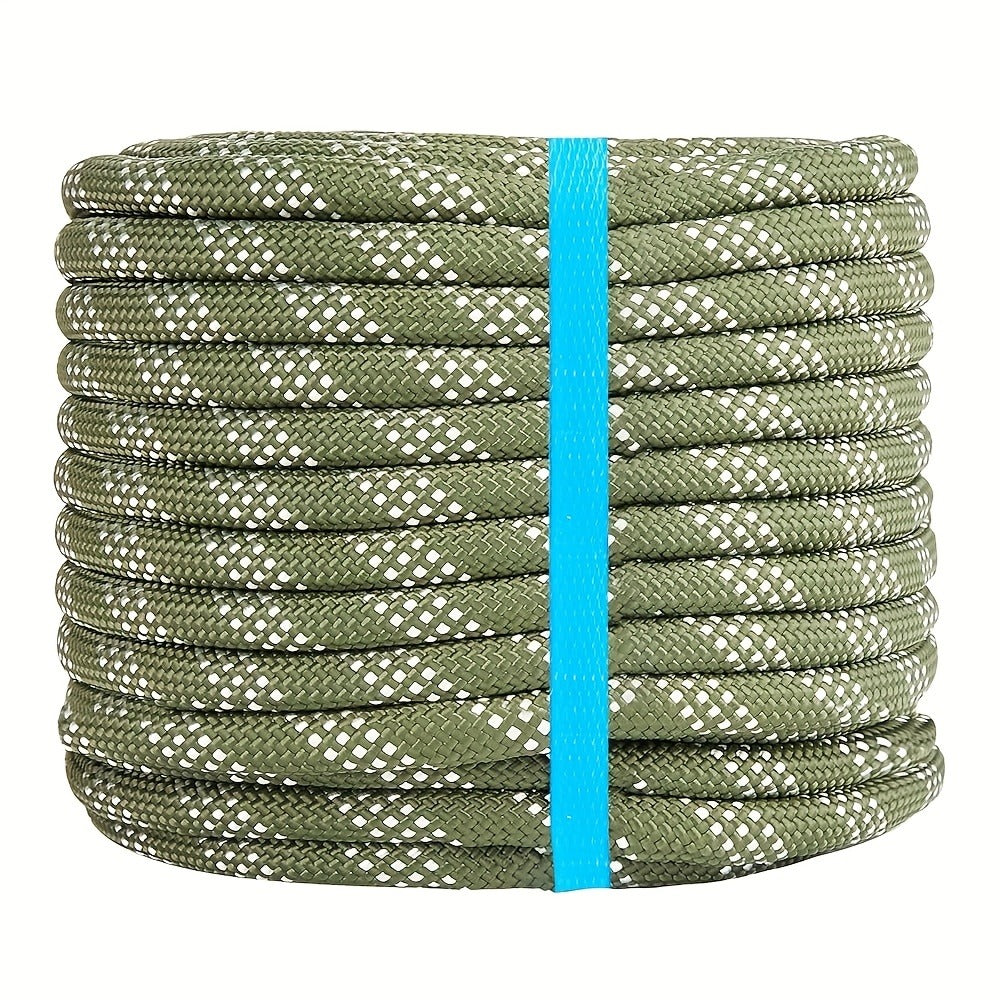 Double Braided Nylon Rope 1/2 Inch Polyester, 100ft 150ft 200ft Multi-Color for Anchoring Towing Cargo Sailing Dock Lines & Outdoor Use