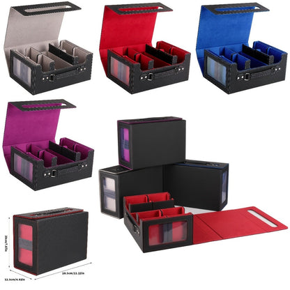 5-in-1 Card Storage Box 400+ Cards – Detachable Sports Card Organizer Display Case for Pokemon MTG Baseball Football TCG Trading Cards