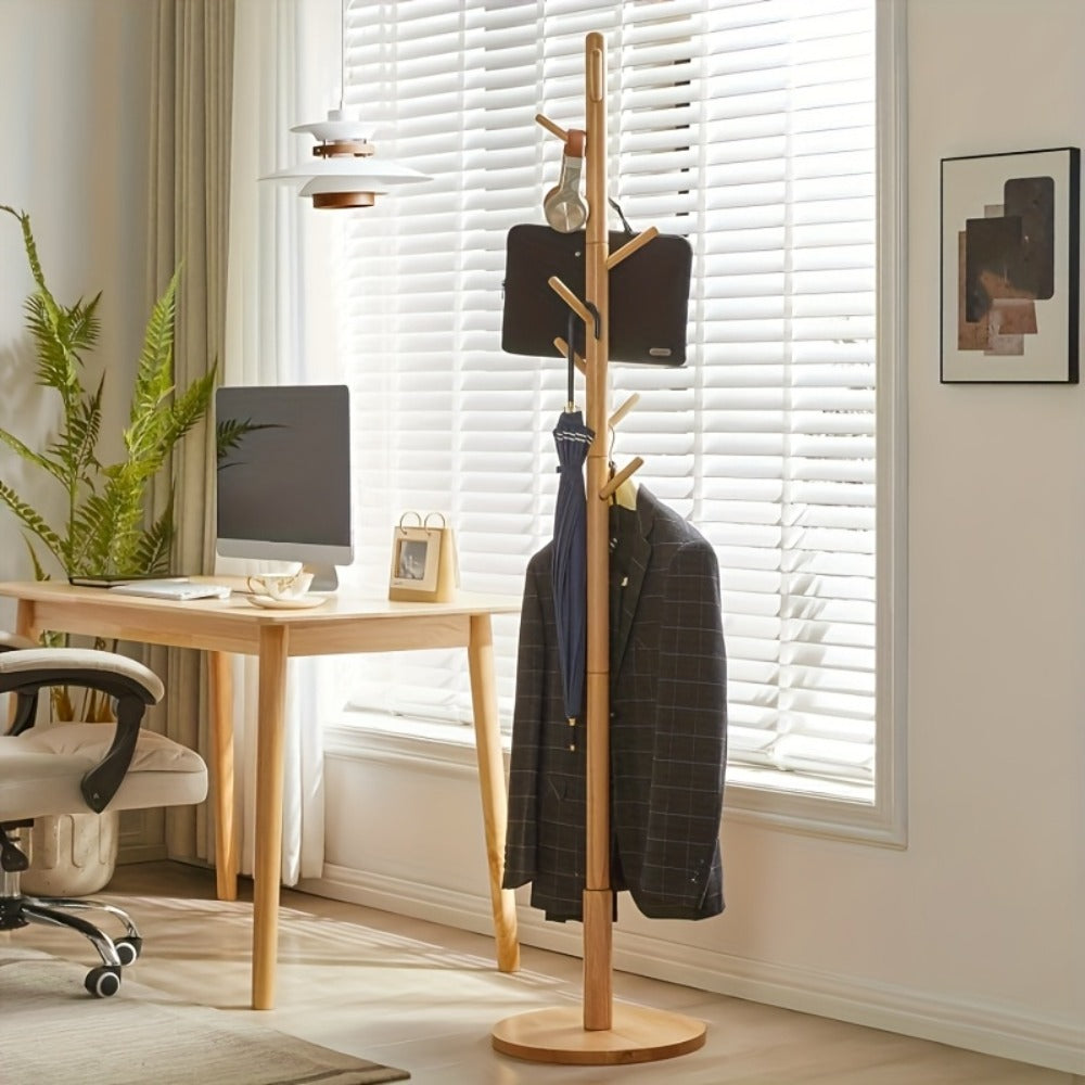 Coat Rack Freestanding Floor Standing - Vertical Clothes Hanger Stand for Bedroom Entryway Living Room Hallway