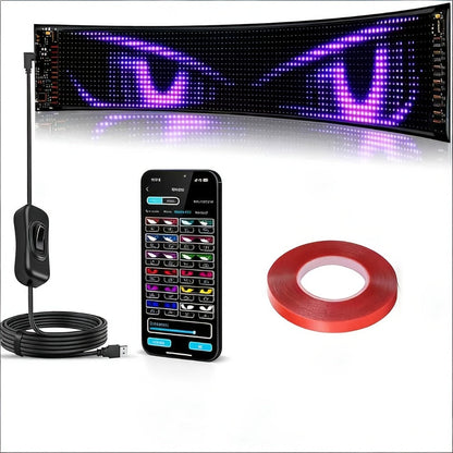 Programmable LED Sign Large Flexible Matrix Panel, App-Controlled Text & Animation, Music Rhythm Display